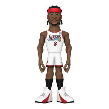 NBA Basketball Allen Iverson Philadelphia 76ers Gold Premium Figure Toy 12in