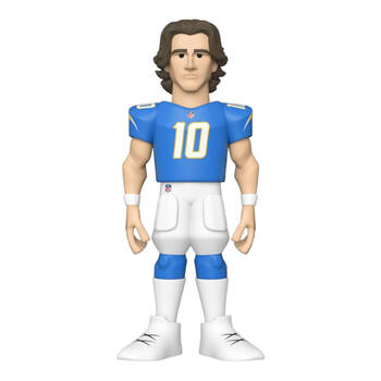 NFL Football Justin Herbert Chargers Gold Vinyl Action Figure Toy 12in