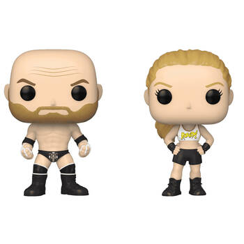 2pc WWE Rhonda Rousey & Triple H Pop Vinyl Figures 4/4.2in 3y+