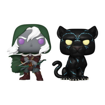 2pc Dungeons & Dragons Drizzt Do'Urden & Guenhwyvar Pop Vinyl Figure 3.5in