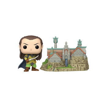 The Lord of the Rings Elrond w/ Rivendell Pop Town 3.9" Figure