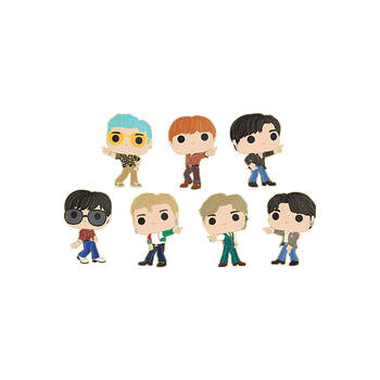 7pc BTS Band Members Enamel Pin Figure Collectable Toy