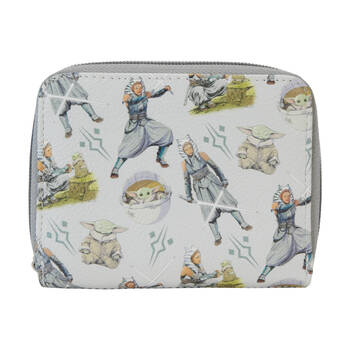 Star Wars Ahsoka Action Zip Around Wallet Purse White