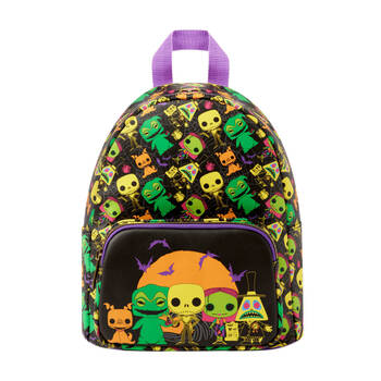 The Nightmare Before Christmas Blacklight Mini Backpack 9x10.5in