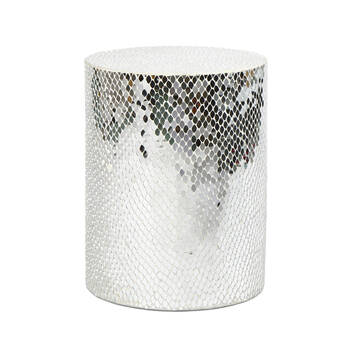 Belle Pippa Mirror Indoor Side Table 35x45cm - Silver