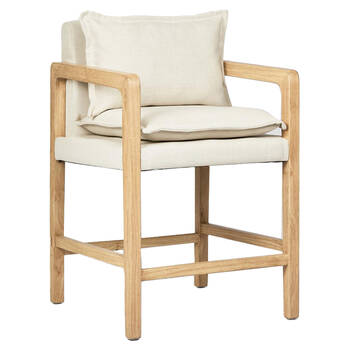 Belle Coolum Counter Rubber/Wood Indoor Bar Stool 63x95cm - Natural