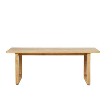 Belle Coolum Rectangle Rubber/Wood Coffee Table 60x120cm - Natural