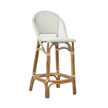 Belle Riviera Rattan Outdoor Undercover Bar Stool 58x103cm - Grey