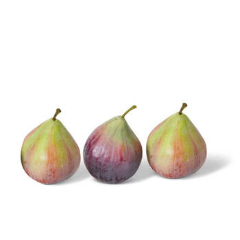 3PK E Style 7cm Plastic Fig Fruit Ornament - Green Purple