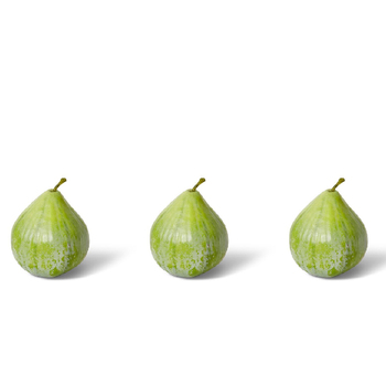 3PK E Style 7cm Plastic Fig Fruit Ornament - Assorted
