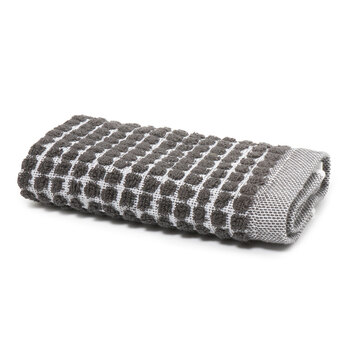 Tontine 33cm Face Washer Dobby Grids 550gsm Cotton Coal