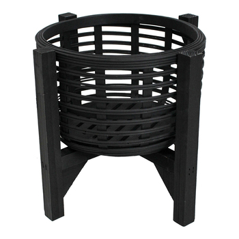 LVD Wood Planter 32.5cm Ballina Pot Stand Holder - Black