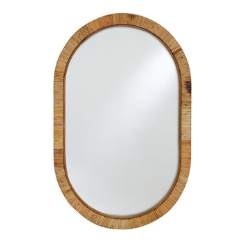 LVD Oval Mirror 60x90cm Wrap Home/Office Decor - Natural