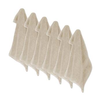 6x Ardor St Regis Collection 32x32cm Cotton Face Washer Towel Soft 600GSM Stone