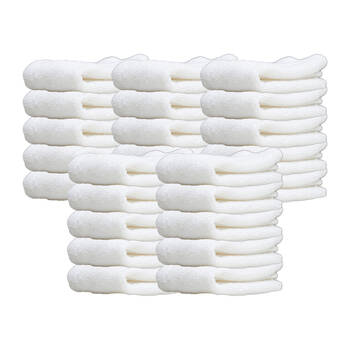 25PK Jason Commercial J-Dry Luxe Face Washer 33x33cm - White