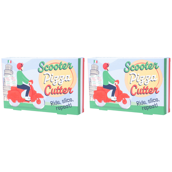 2PK Fizz Creations Scooter Pizza Wheel Cutter/Slicer - Red