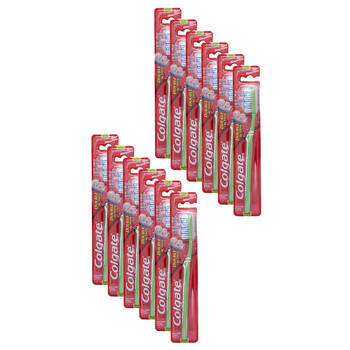 12PK Colgate Double Action Toothbrush Medium Teeth Cleaner