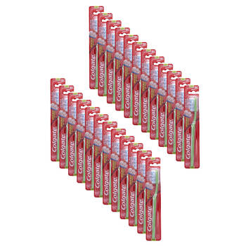 24PK Colgate Double Action Toothbrush Medium Teeth Cleaner