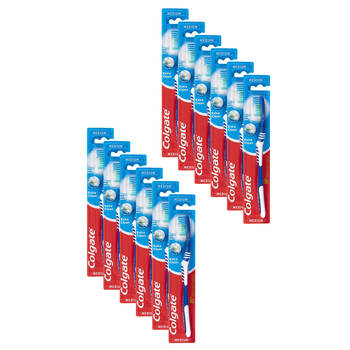 12PK Colgate Extra Clean Toothbrush Medium Teeth Cleaner