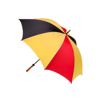 Clifton Albatross Golf Umbrella w/ Wood Handle - Black/Yellow/Red