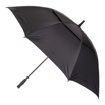 Clifton Windpro Golf 136cm Manual Open Windproof Umbrella - Black/Silver