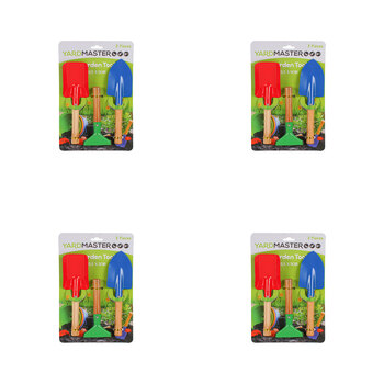4x Yard Master 3Pc Mini Garden Tools Set Durable 20.5X6.5Cm