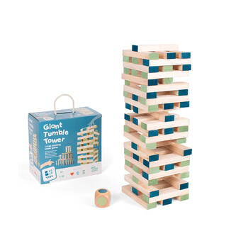 BS Toys Wood Giant Tumble Tower Active Kids Active & Outdoor Toys 20x4.5cm 4y+