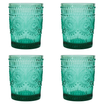 4PK LVD Glass Tumbler 10cm Water/Juice Glassware Drinking Cup - Emerald