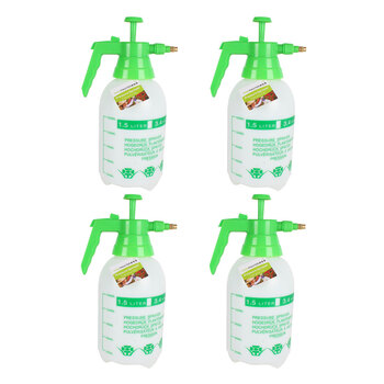 4PK Yard Master Plastic Pressure Sprayer Outdoor Camping 1.5L Green/White