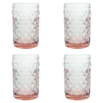 4PK LVD Bee 12cm Glass Tumbler Drink Glassware Cup - Mulberry