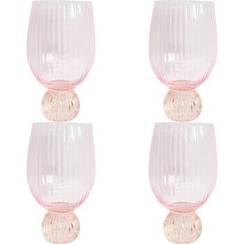 4PK LVD Bubble Ball Barware/Drinkware Decor 14.5cm- Tequila Sunrise