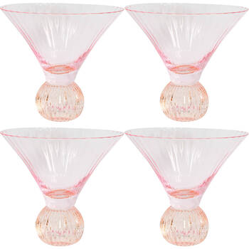 4PK LVD Bubble Ball Martini Cocktail Dessert Barware 12.6cm - Tequila Sunrise
