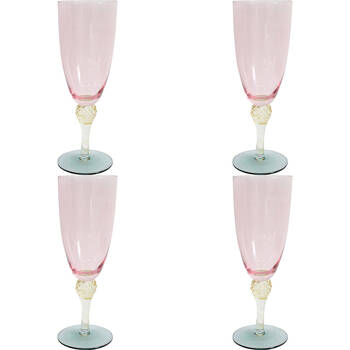 4PK LVD Champagne Glass Home/Kitchen Drinkware Decor 20cm - Sherbert