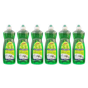 6PK Shinax Scented Dishwashing Liquid Detergent Apple 1L Dish Cleaning Soap