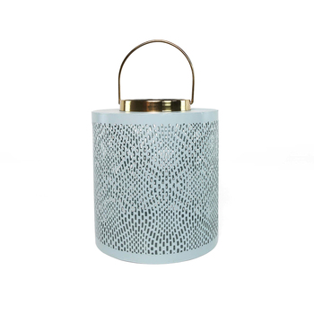 Rayell Lantern Candle Holder Muttrah Sky Blue Medium 26x28x26cm