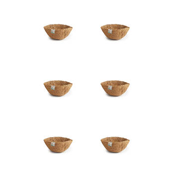 6PK Antheia Green Homewares Coco Basket Liner 35cm - Brown