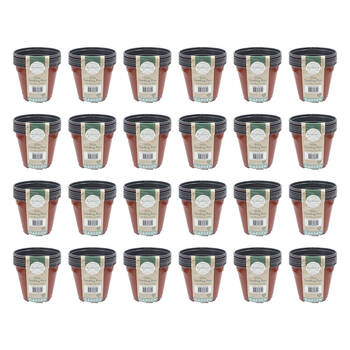 192pc Antheia Green Homewares Soft Plastic Seedling Pot 11x9.5cm - Brown