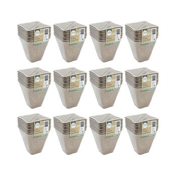 96pc Antheia Green Homewares Eco Square Paper Seed Pot 8cm 