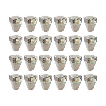 192pc Antheia Green Homewares Eco Square Paper Seed Pot 8cm 