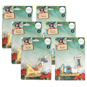 6PK Atheia Green Homewares Fairy Garden Themes Assorted