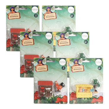 6PK Atheia Green Homewares Fairy Garden Ornaments Assorted