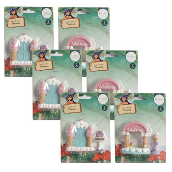 6PK Atheia Green Homewares Fairy Garden Themes Assorted
