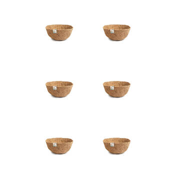 6PK Antheia Green Homewares 40cm Rigid Coconut Fibre Basket Liner Display Box