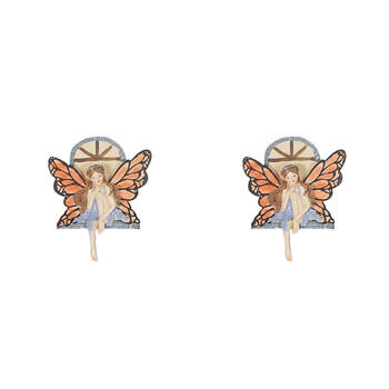 2PK Antheia Green Homewares Resin Fairy Garden Plaque Garden Decor 22cm