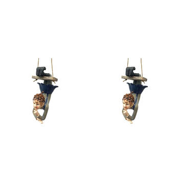 2PK Antheia Green Homewares Resin Fairy Garden Hanging Fairy 19cm