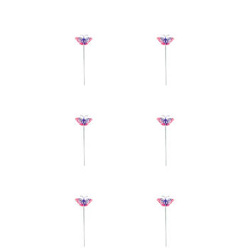 6PK Antheia Green Homewares Garden Stakes Butterfly Assorted 68cm