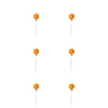 6PK Antheia Green Homewares Garden Stakes Flower Assorted 70cm