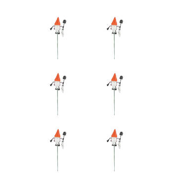 6PK Antheia Green Homewares Garden Stakes Gnome w/ Shovels 68cm