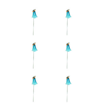 6PK Antheia Green Homewares Garden Stakes Mushroom/Butterfly 69cm