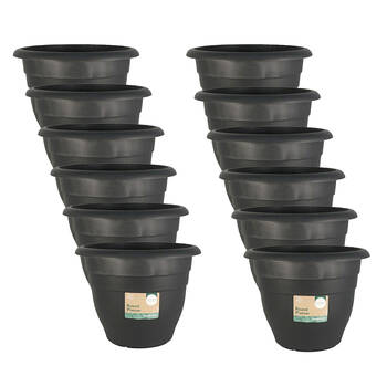 12PK Antheia Round Outdoor Gardening Plastic Planter Pot 40cm Assorted